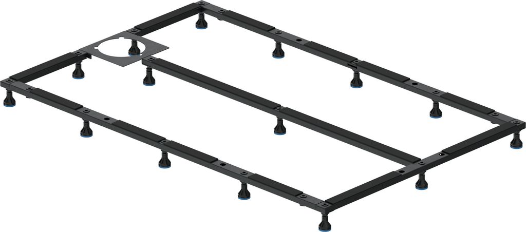 Duravit Fussgestell für Duschwannen 100x80 cm, höhenverstellbar 8-10 cm, 791102000000000