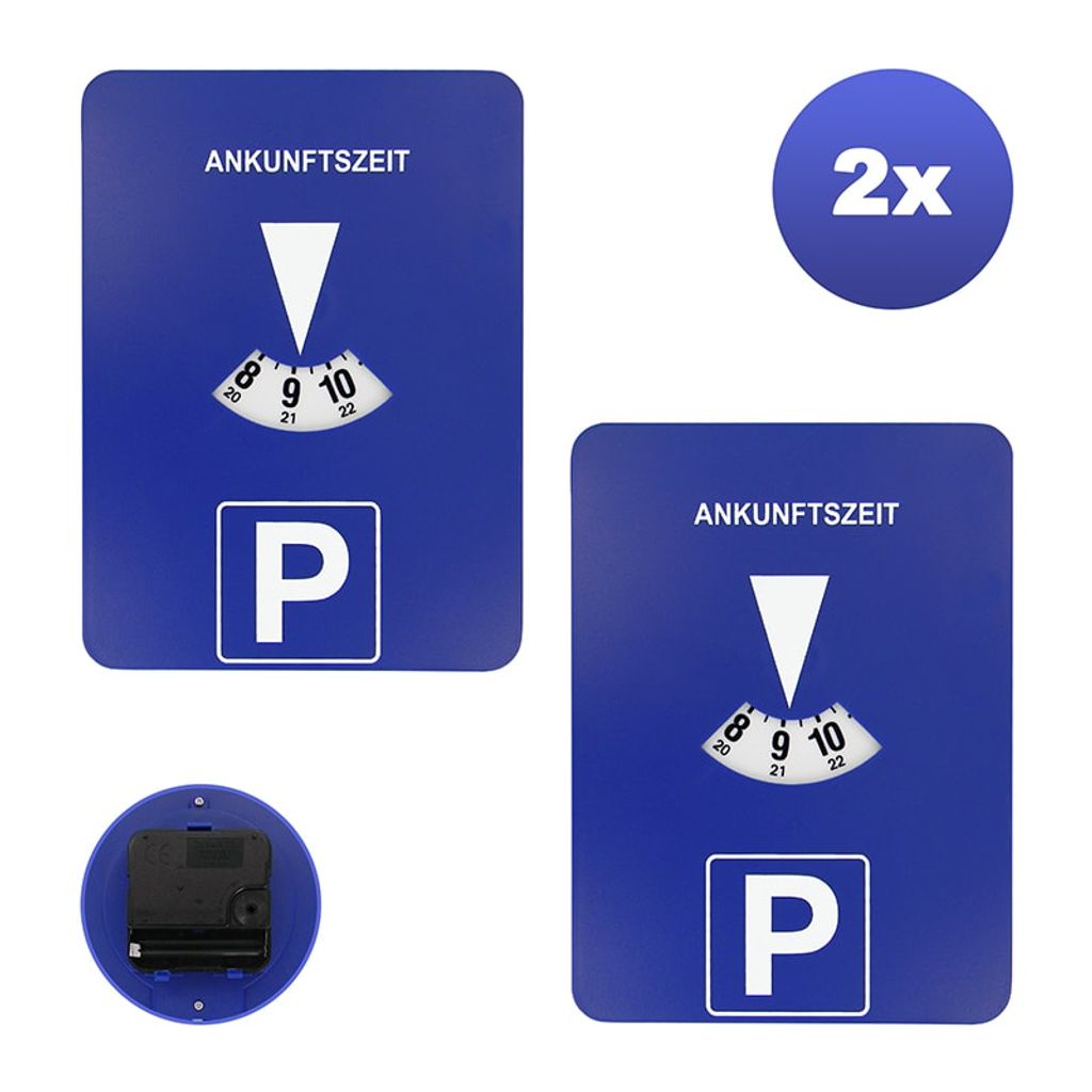 2x Park Lite elektronische Parkscheibe digitale Parkuhr blau mit