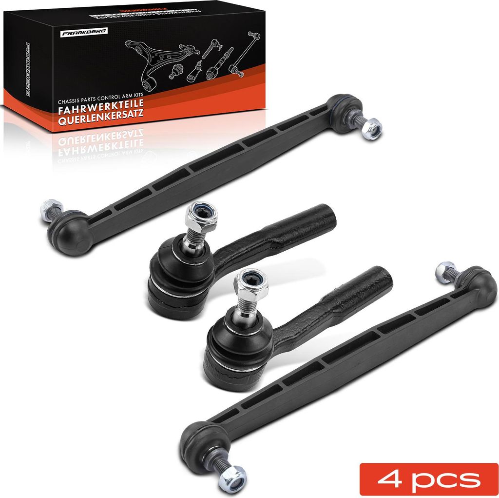 Frankberg 2x Spurstangenkopf+2x Koppelstange Vorne Rechts Links für Opel Astra H L08 L70 Zafira B A05