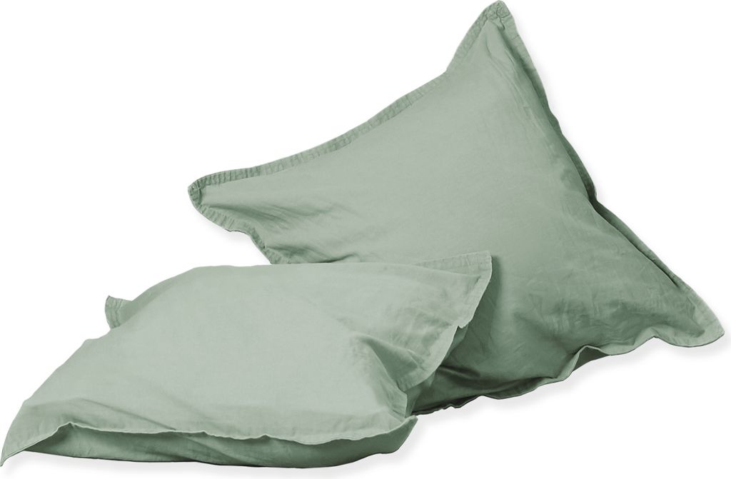 Enrico Coss Bettwäsche Stonewashed Kissenbezug einzeln 40x40 cm olive