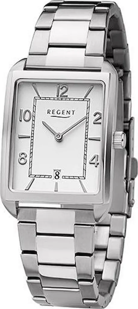 Regent montre Homme F-1290 : montre-bracelet élégante en acier argenté