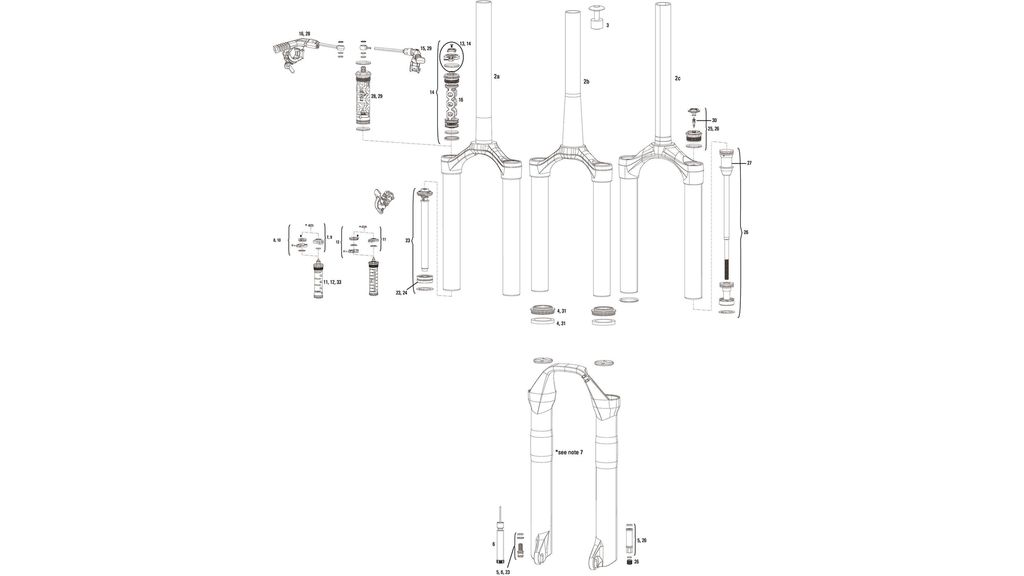 Rockshox, Ersatz für Variostütze, Entlüftungskit - SID A Dual Air 80 mm / 100 mm (2008-2014)