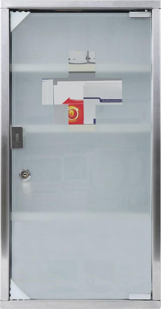 JOIEYOU Armoire à pharmacie Armoire à médicaments en acier Image du produit 