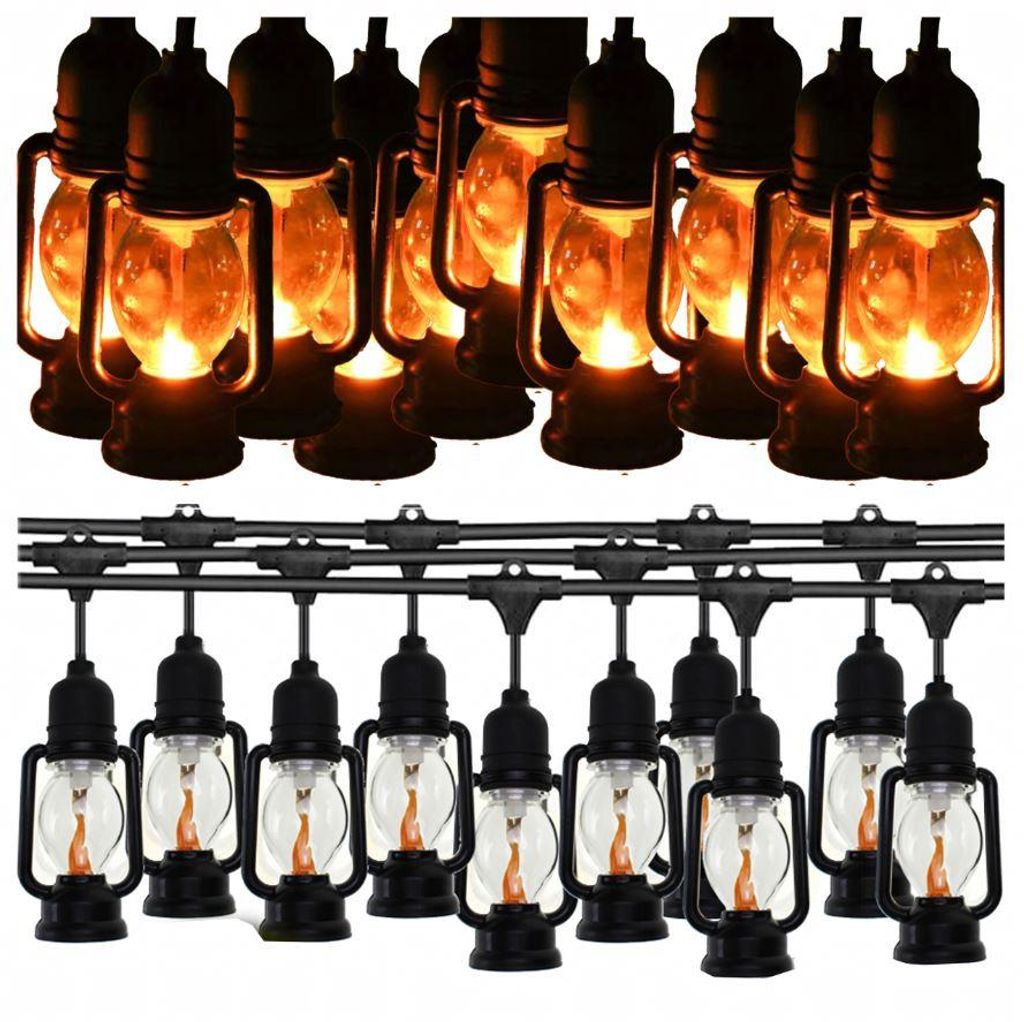 Lichterkette, dekorative LED-Lampen, 10 Stück, Gartenlaternen, 10 cm, 5 m