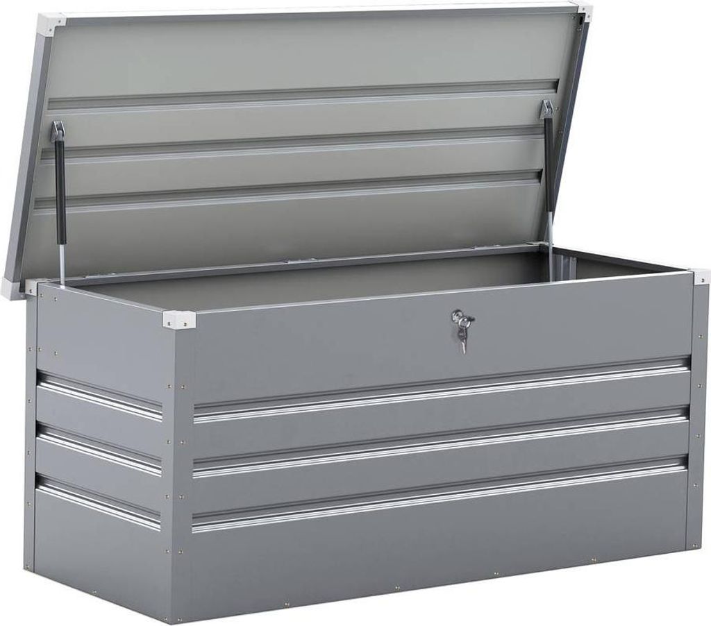 Gartenbox aus Metall "Store" 680 l - silberfarben Produktbild 