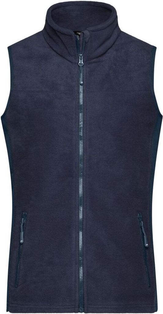 Strapazierfähige Fleece Weste im Materialmix navy/navy, Gr. S