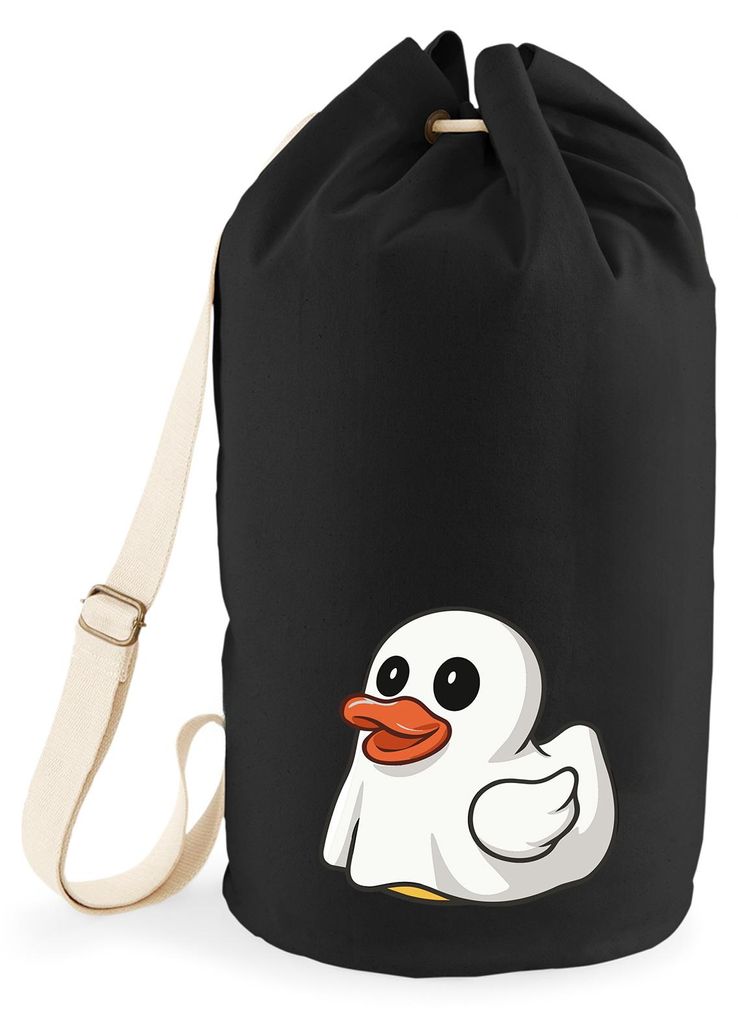 Huuraa Seesack Quietscheente Geist Gummiente Halloween 20 Liter Black Baumwolle Rucksack Geschenkidee