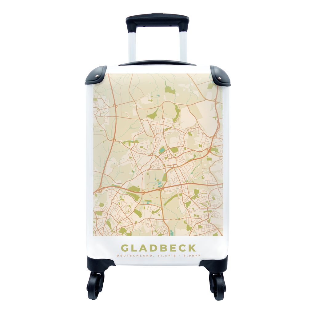 MuchoWow® Koffer Handgepäck Trolley Rollkoffer Kleine Produktbild 
