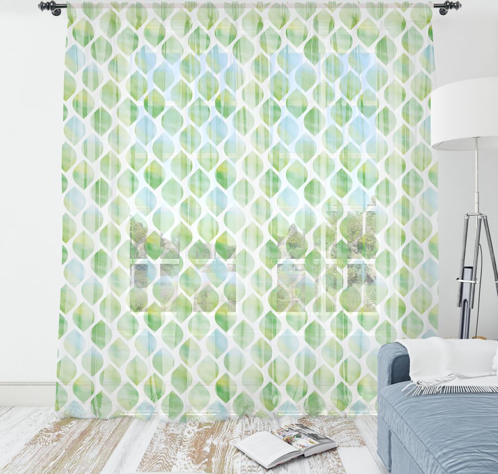 ABAKUHAUS Aquarell Wandteppich, Grafische Druck von Formen in Farbübergängen, Wohnzimmer Schlafzimmer seidiges Satin Wandtuch, 220 cm x 274 cm, ...