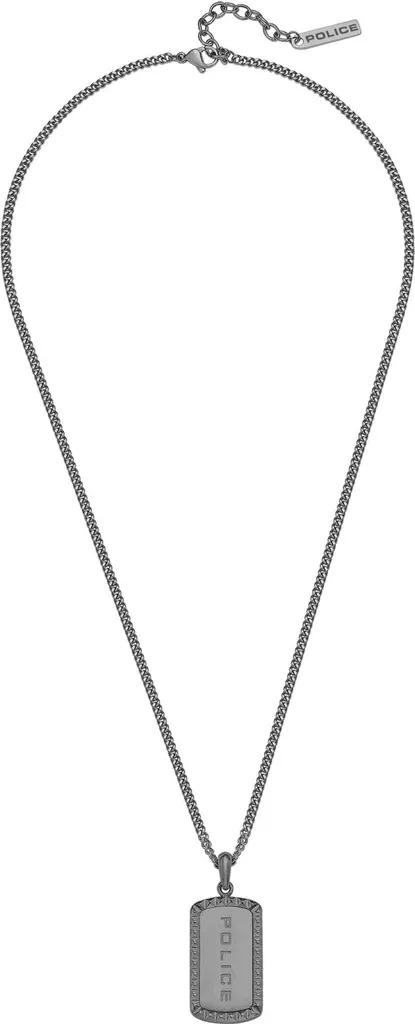 Collier Police Taper PEAGN0041303 - Bijou Homme en Acier Gris Anthracite