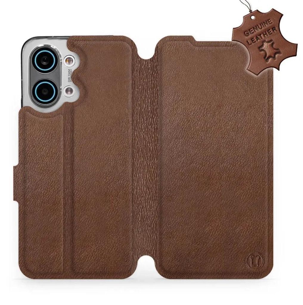 Echtleder Handyhülle für Xiaomi POCO X8 Pro Max, Mobiwear Leather, Braun