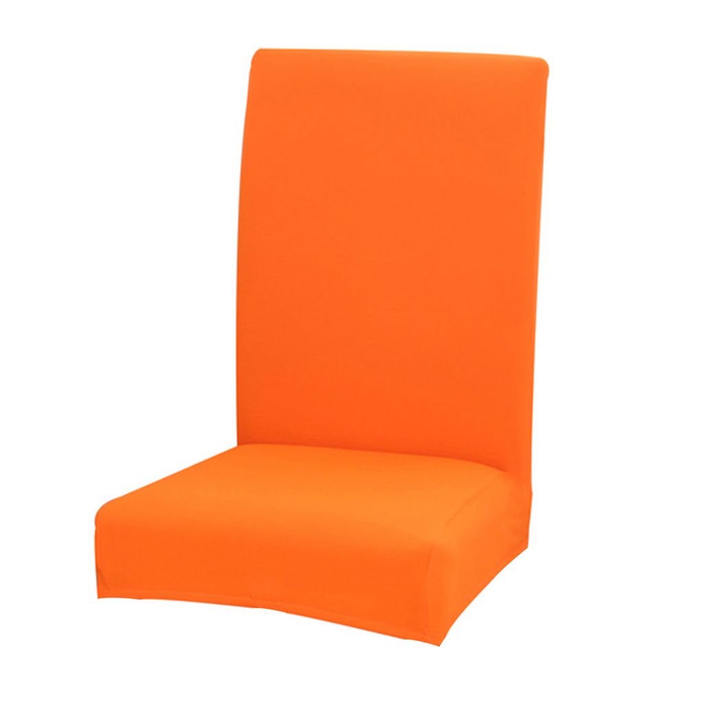 Stuhlabdeckung elastischer weicher Polyester -Stretch -Stuhlstuhlabdeckungen Abzüge für Zuhause-Orange