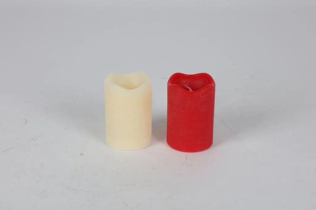 Lot 24 Bougies LED Flamme Vacillante Cire Rouge et Blanc Haute Qualité