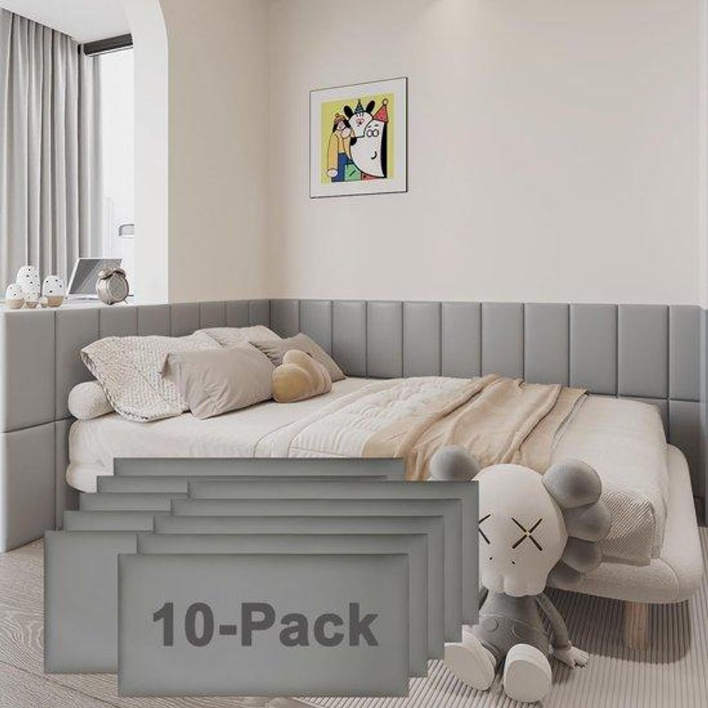 3D Schutzfolie, selbstklebend, grau, 10 Stück, Wandbekleidung