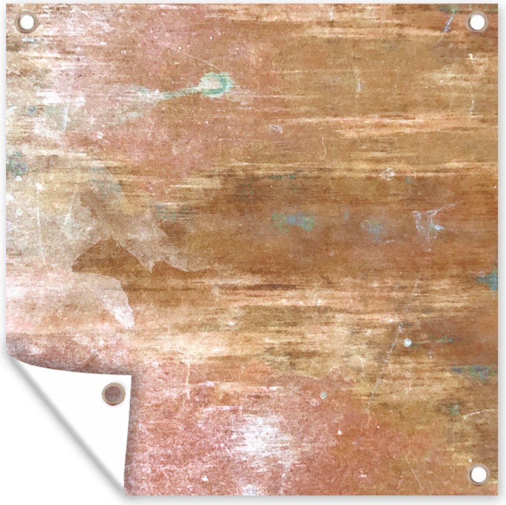 MuchoWow 50x50 cm Outdoor-Poster Gartendeko Sichtschutz Garten Poster für den Garten Rost - Bronze - Metall