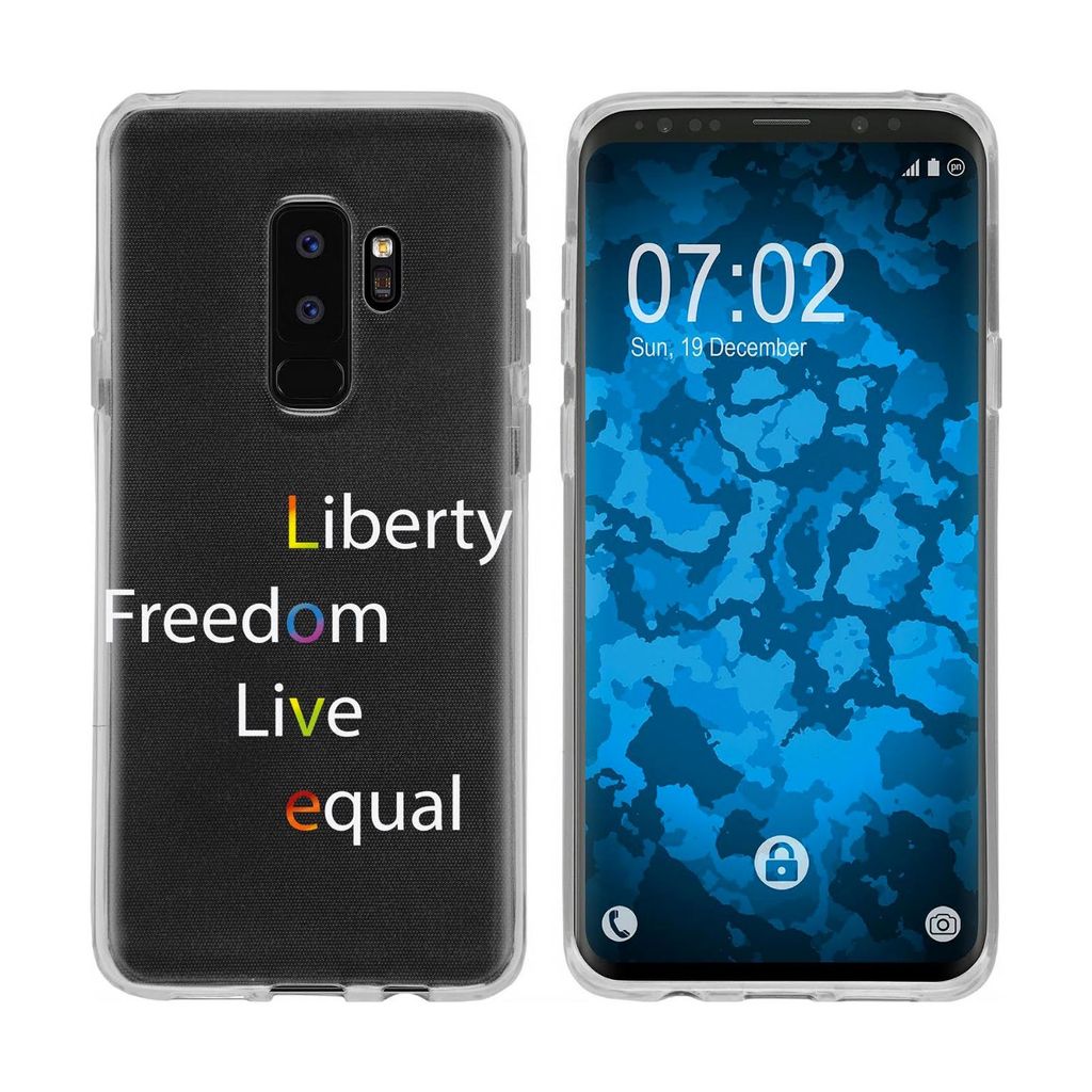 PhoneNatic Case kompatibel mit Samsung Galaxy S9 Plus Silikon-Hülle pride Wörter M2