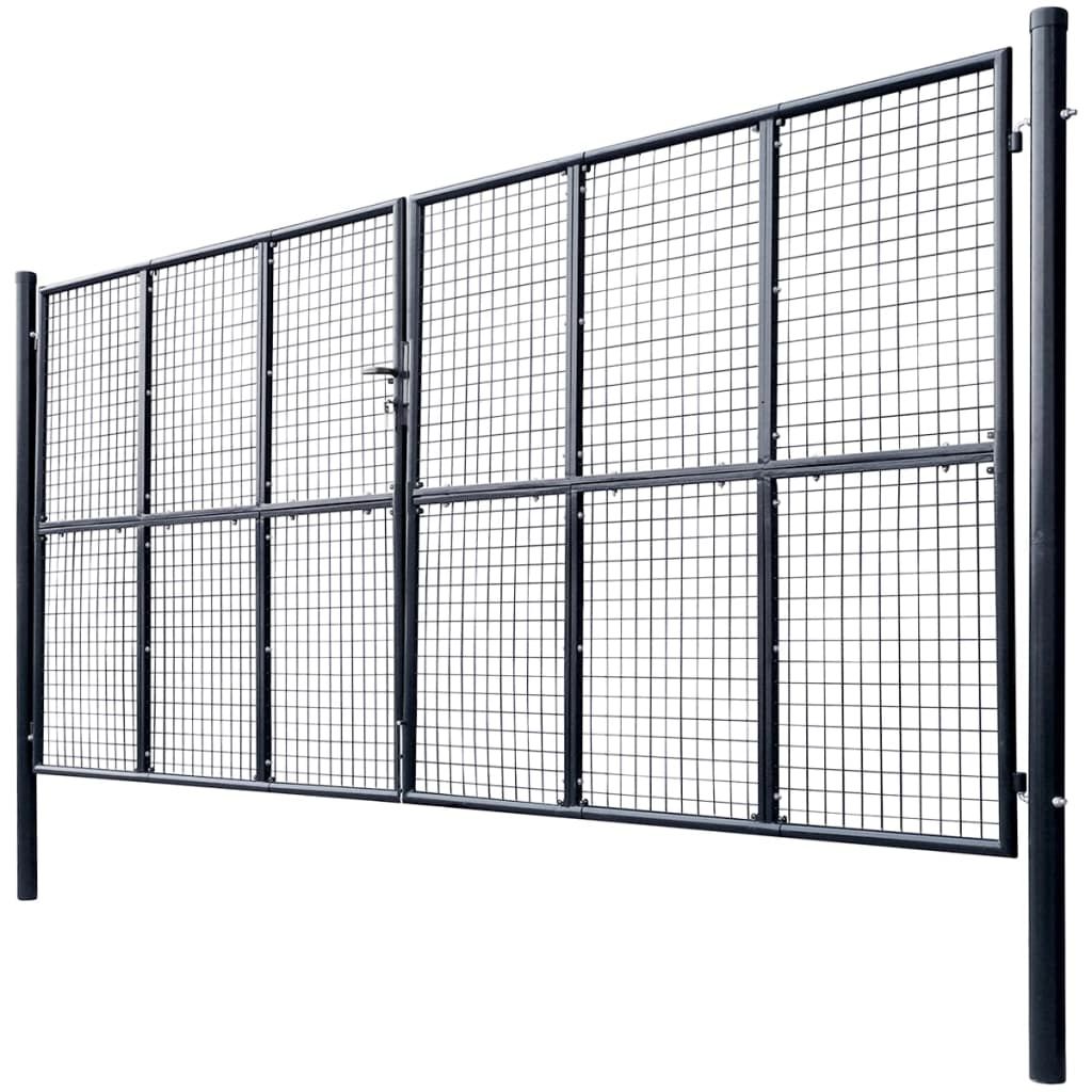 vidaXL Siatkowa brama ogrodowa Ocynkowana stal 400 x 200 cm Zdjęcie produktu 