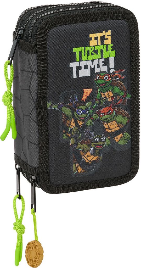 Astuccio triplo Teenage Mutant Ninja Turtles Nero Grigio Immagine del prodotto 