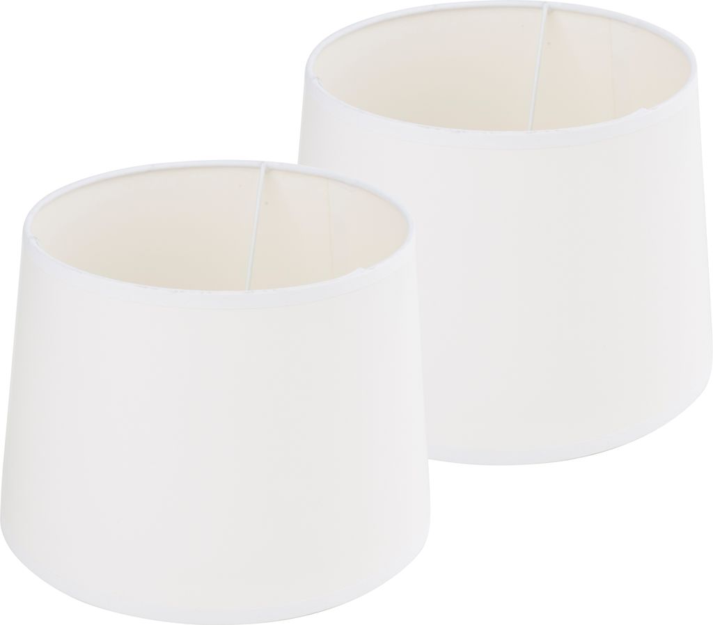 VBS 2er-Pack Lampenschirm WHITY weiß E14/E27 KONISCH weiß E27, 24x18cm