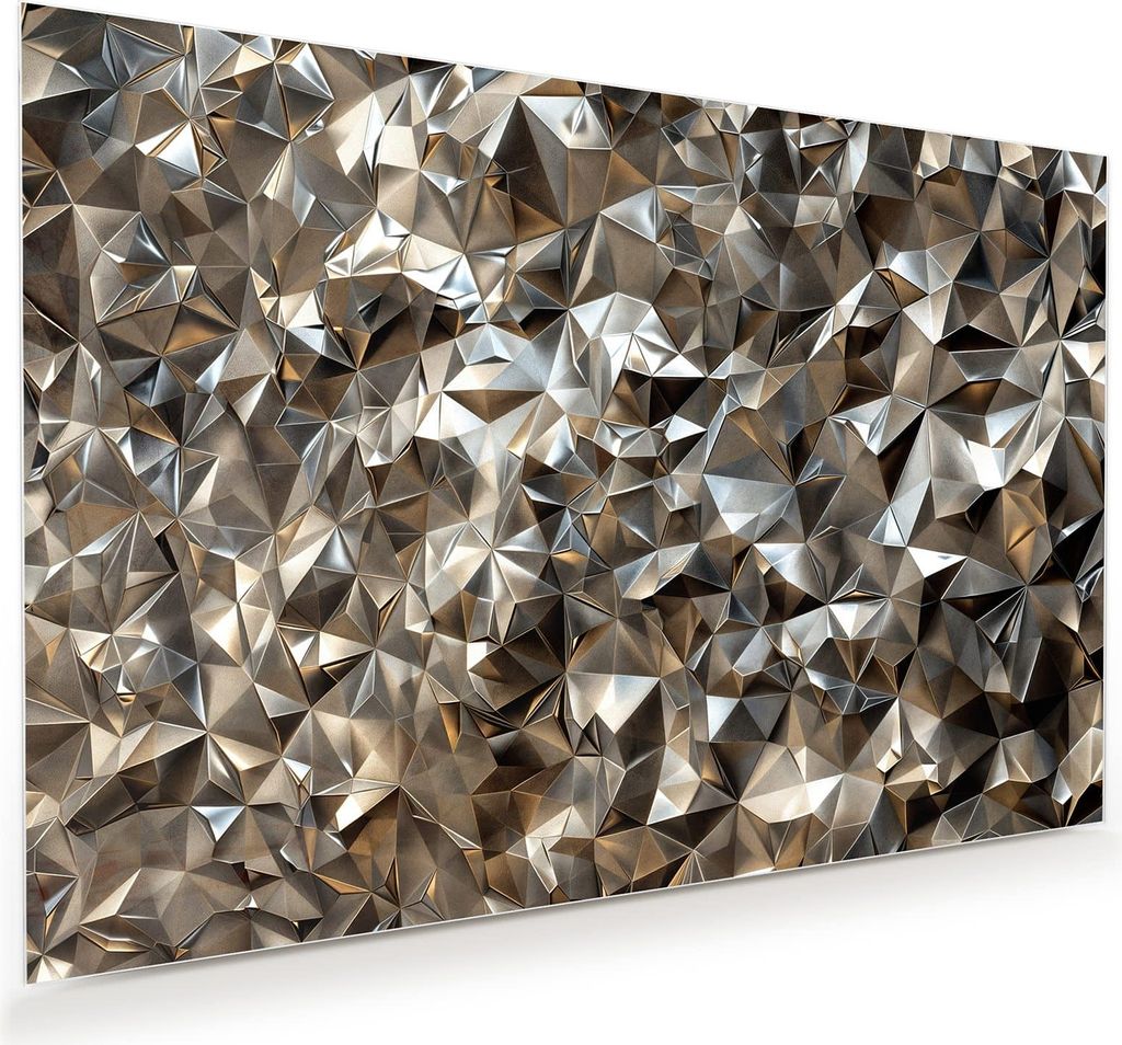 Glasbild 120x80cm in XXL für Wohnzimmer, Schlafzimmer Motiv Geometrisches Muster