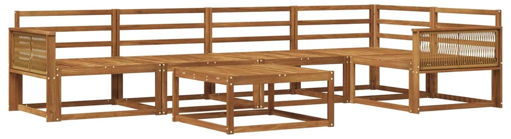 vidaXL Outdoor-Sofagarnitur 6 pcs Natur Massivholz Akazie