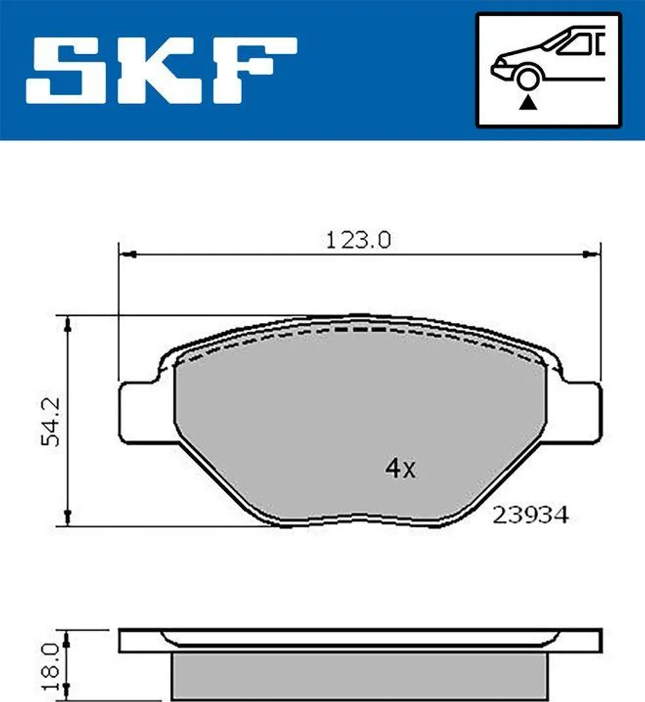 Plaquettes de Frein pour Megane SKF VKBP 80608 Idéal Trajets Urbains