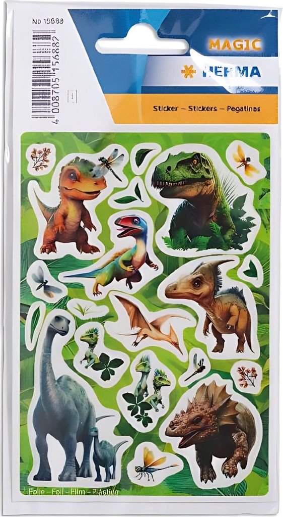 HERMA 15688, Folie, Mehrfarbig, Dinosaurier, Permanent, 20 Produktbild 