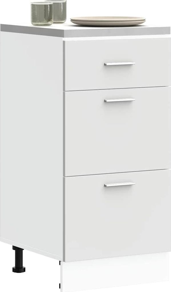 "2026 Promotion" Unterschrank Lyon Weiß 40x46x81,5 cm Holzwerkstoff - Küchenschränke C869