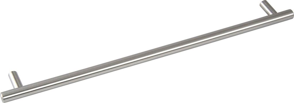 A silver metal handle is shown against a white background.