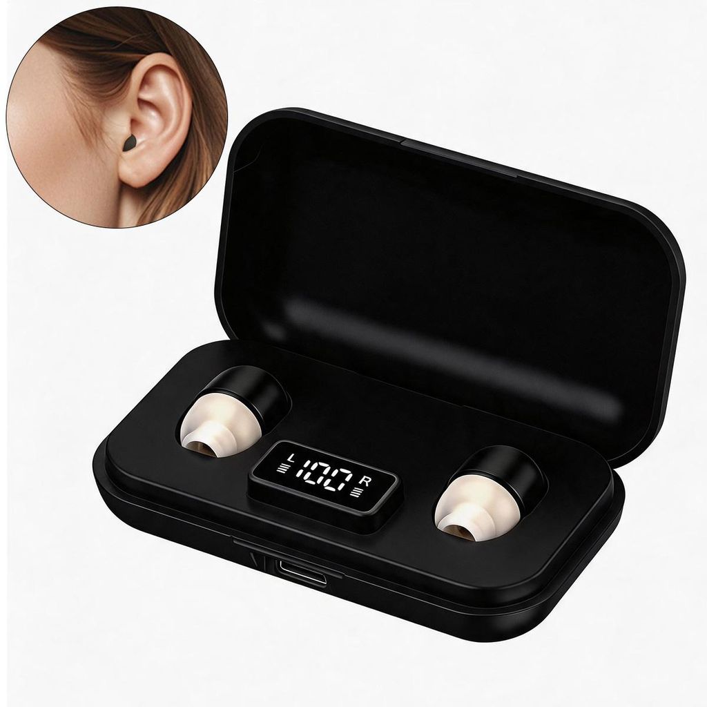 Schlafkopfhörer Bluetooth 5.4 Mini In-Ear, kabellose Sleep Earbuds für Seitenschläfer, ANC & ENC Noise Cancelling, ultraleicht 2g unsichtbare Ko...