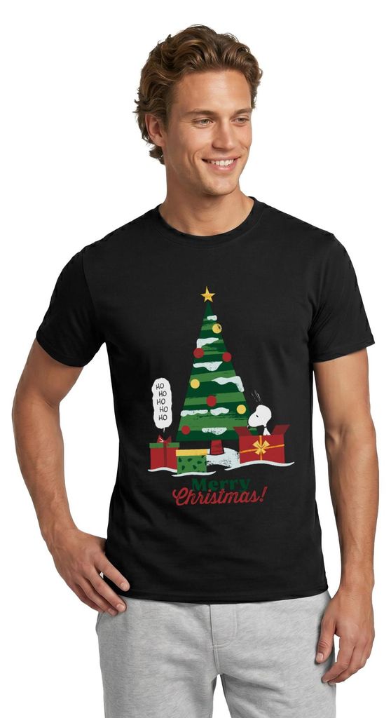 Spreadshirt Peanuts Merry Christmas Mit Snoopy Männer Produktbild 