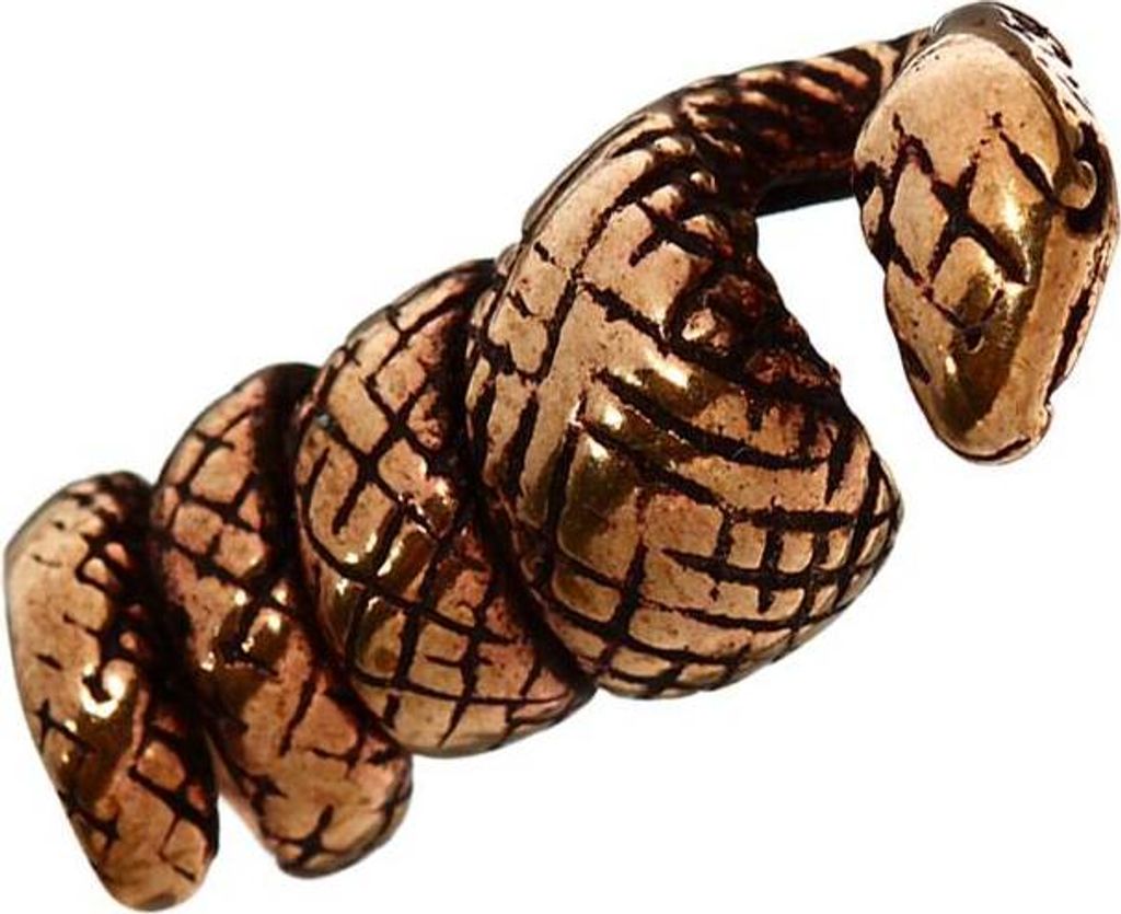 Bartschmuck Haarperle Anaki Schlange Bronze Lockenperle 6384