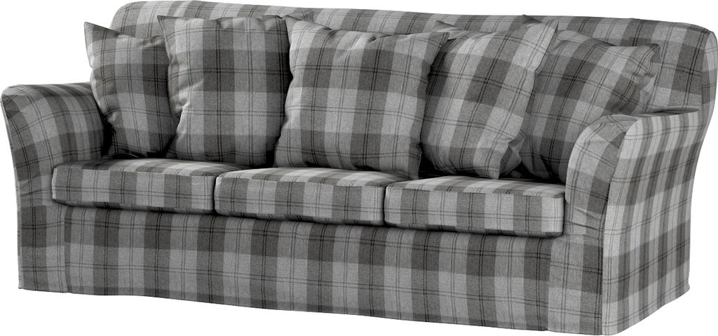 Dekoria Bezug für Tomelilla 3-Sitzer Sofa nicht ausklappbar, grau-anthrazit, Sofahusse, Tomelilla 3-Sitzer