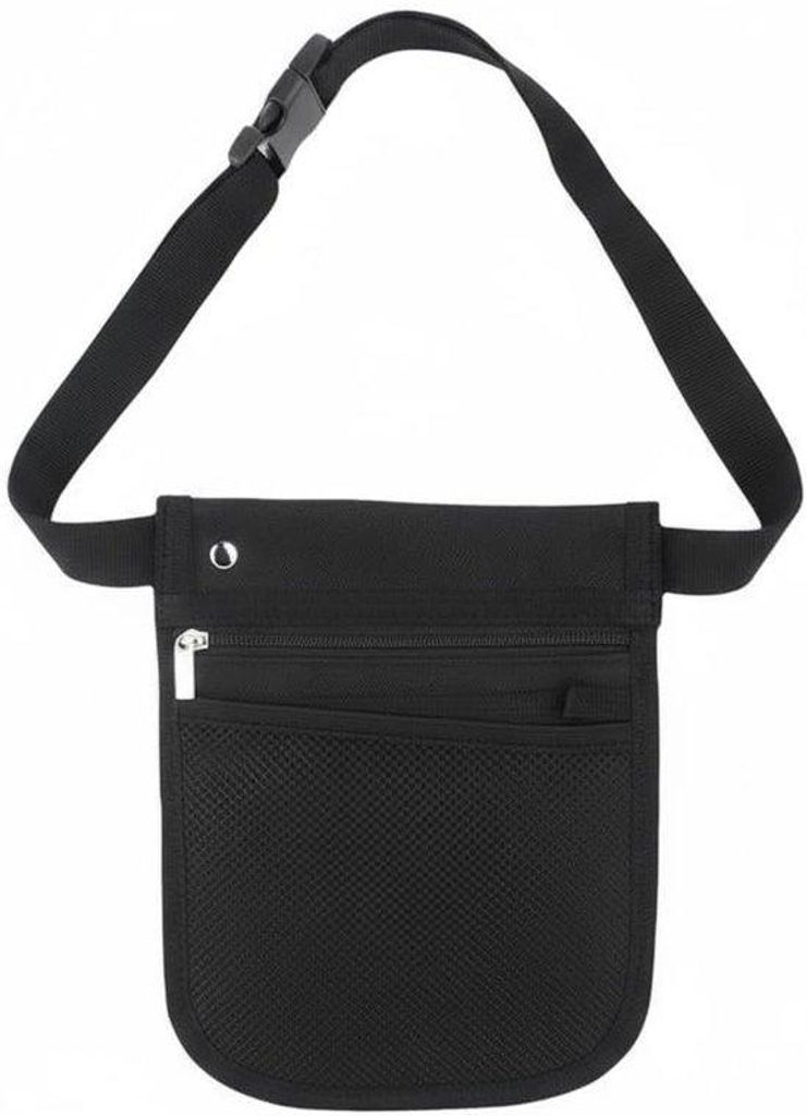 Medizinischer Organizer, Verbandskasten, Werkzeugkiste, Riemenhalter, Scherenhalter, Pflegekoffer, schwarz, 16,5 x 21 cm