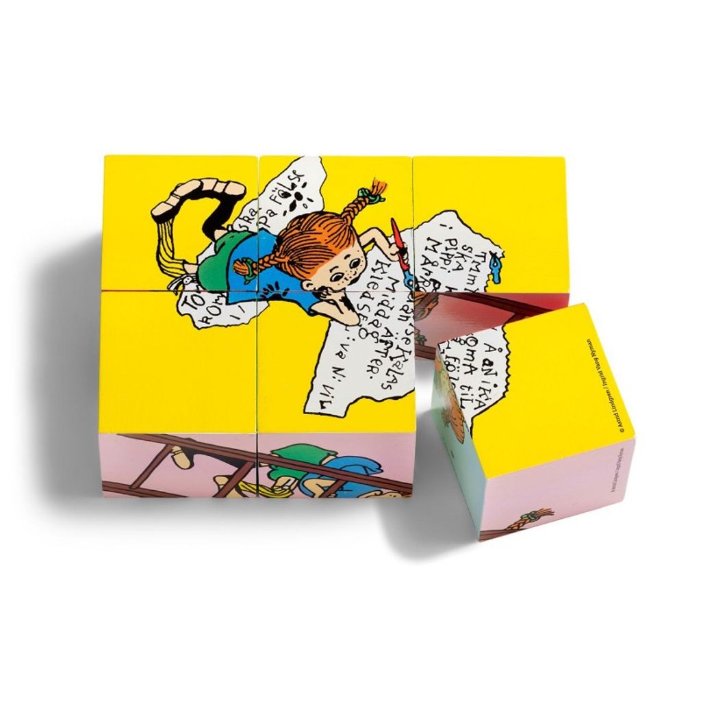 Kinderboeken Pippi Langstrumpf Blockpuzzle - bunte Puzzleblöcke Spielzeug
