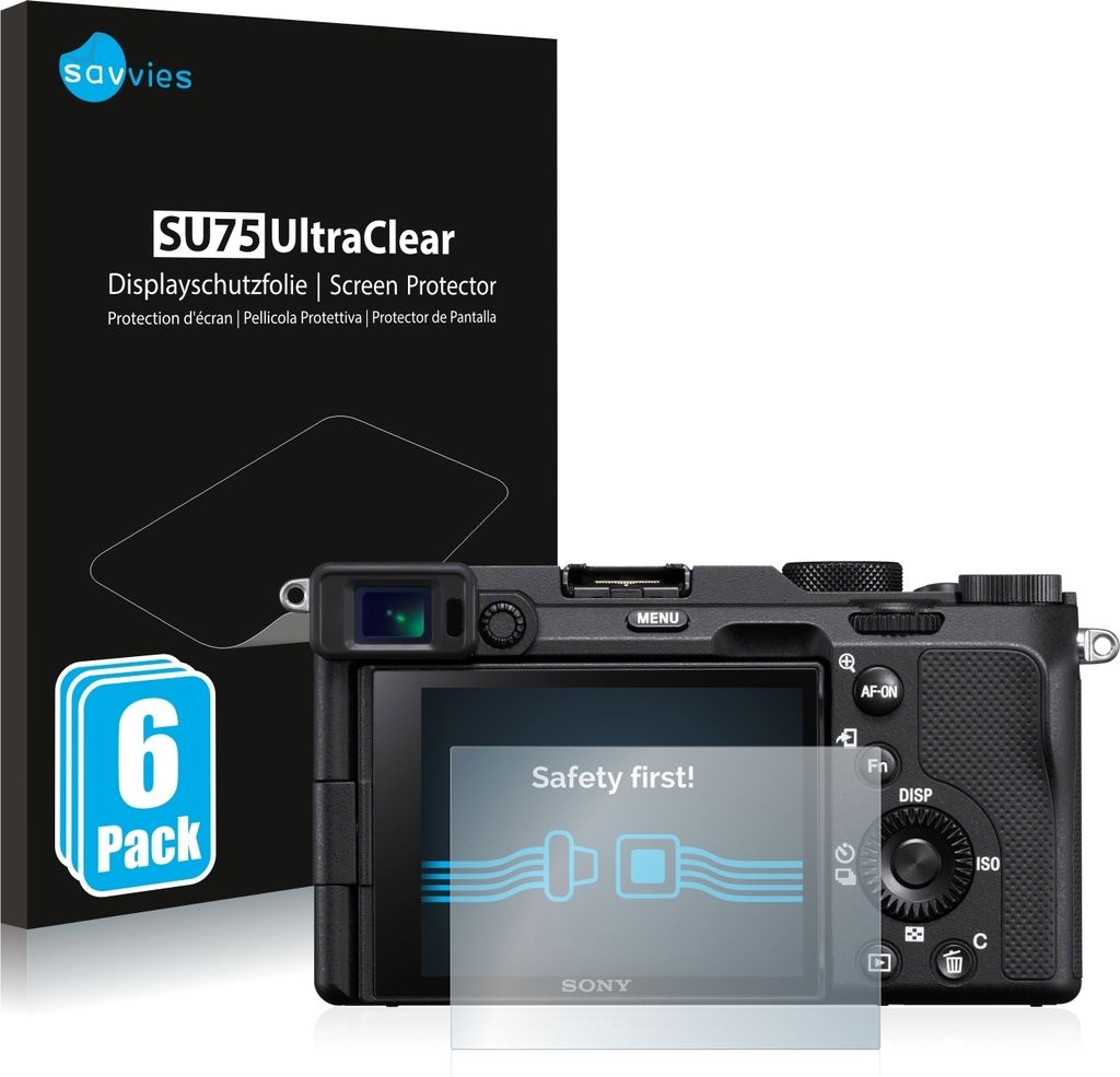 6x Für Sony A7C Schutzfolie Savvies Displayschutz Display Schutz Folie Klar Transparent