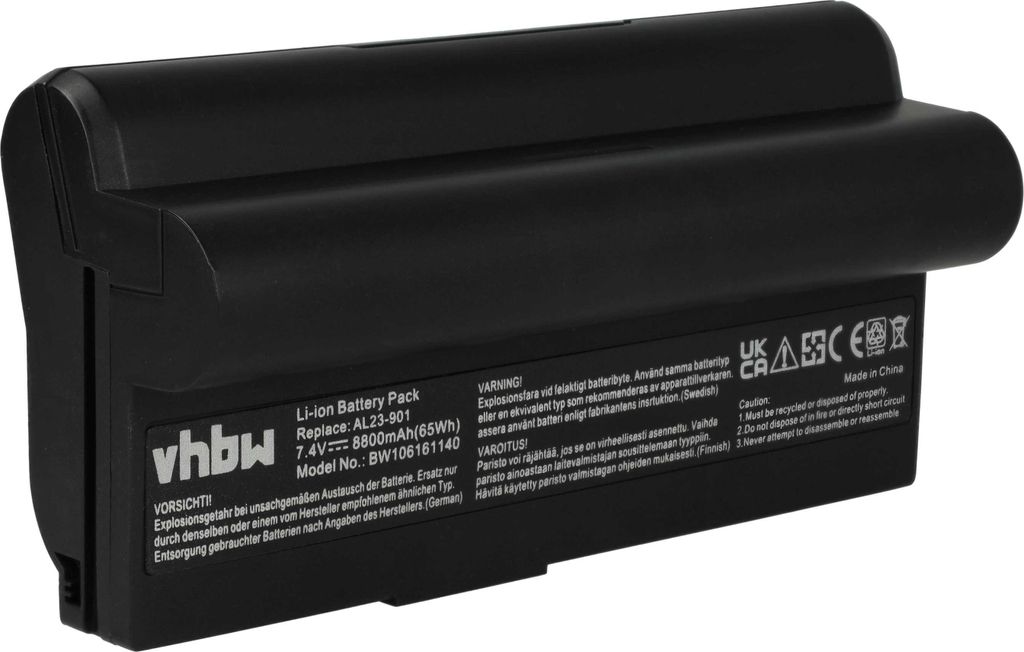 vhbw Akku Ersatz für Asus PL23-901, AL23-901, AP23-901, AL22-901, AP22-1000, AL24-1000 für Notebook (8800 mAh, 7,4 V, Li-Ion)