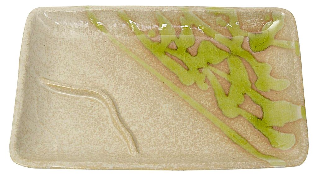 Tokio Design Studio geteilten Teller, Porzellan, Weiß/Grün, 17,5 x 11,5 cm