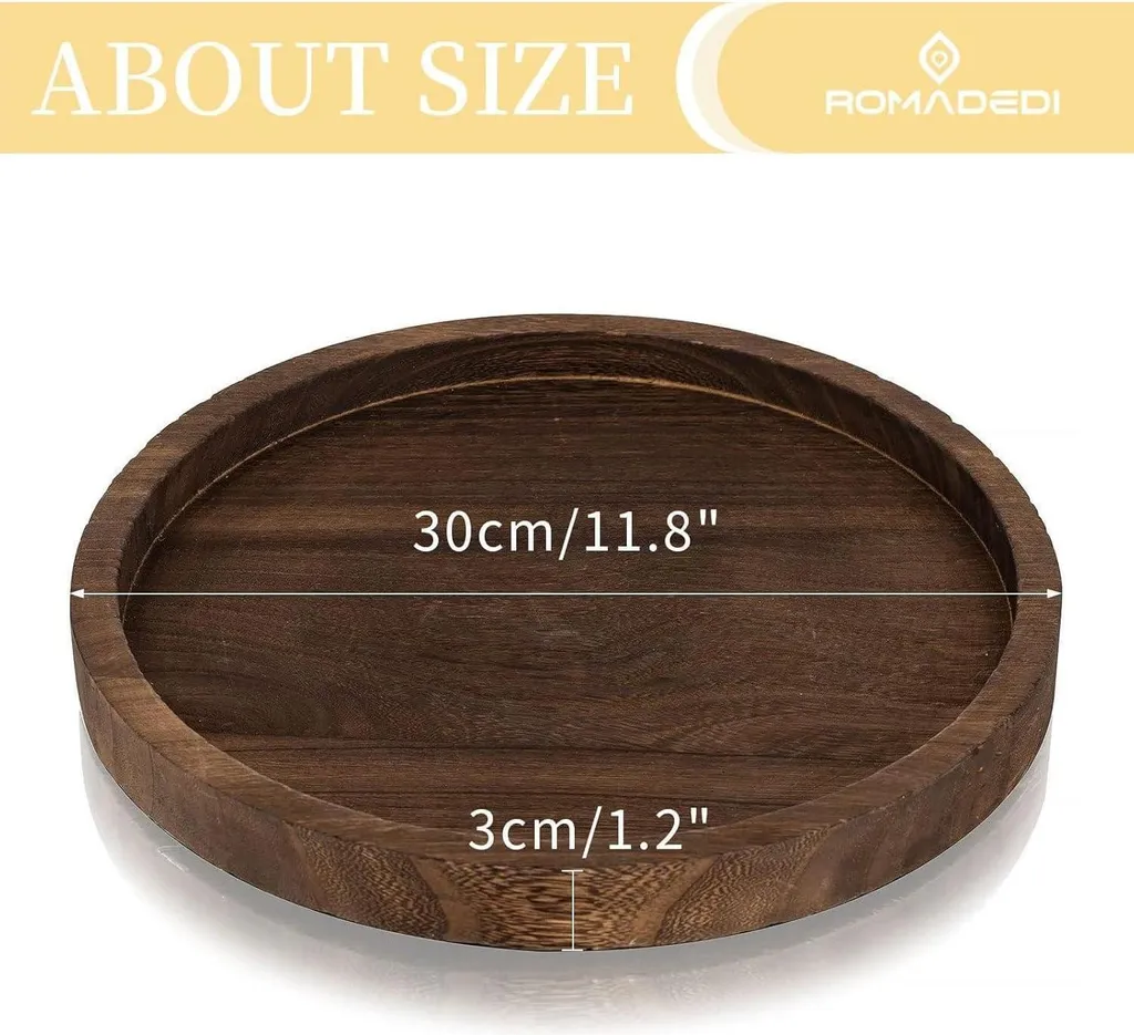 Plateau rectangulaire en bois rustique 40x17cm pour décoration de table
