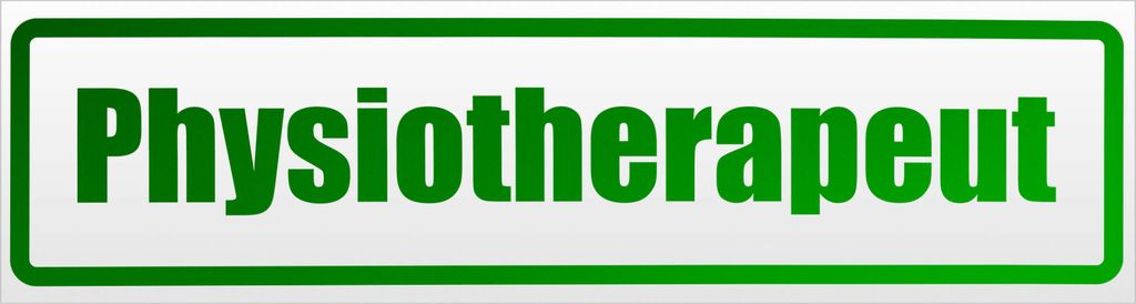 Kiwistar Physiotherapeut Magnetschild Schild magnetisch - 20cm Grün - reflektierend - Magnetfolie für Auto PKW Kfz