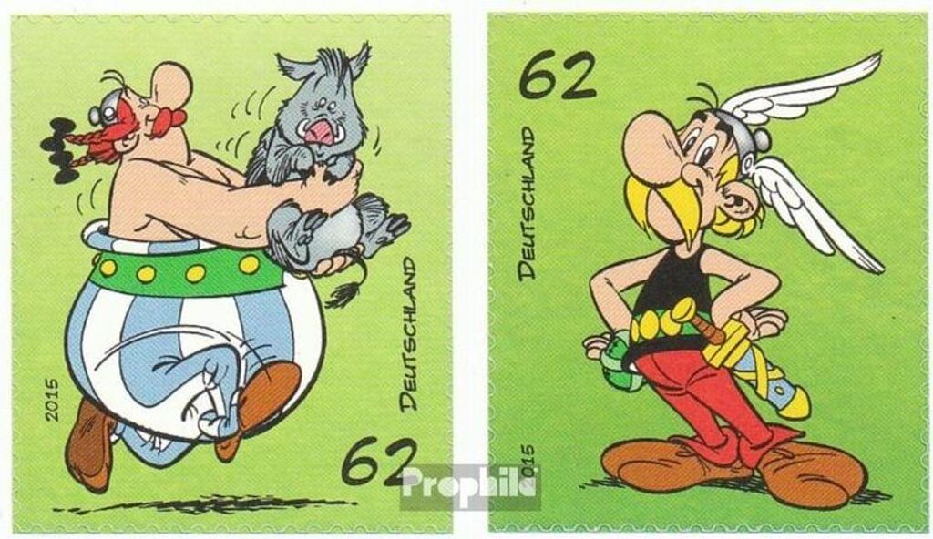 Briefmarken BRD (BR.Deutschland) 2015 Mi 3178-3179 (kompl.Ausg.) selbstklebende Ausgabe gestempelt Asterix