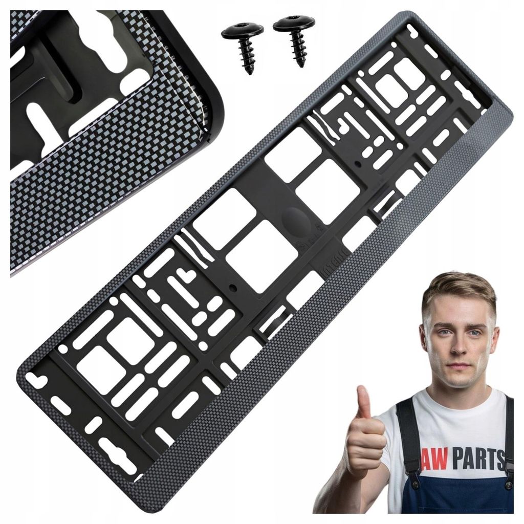 Kennzeichenhalter Carbon Optik schwarz – Produktbild 