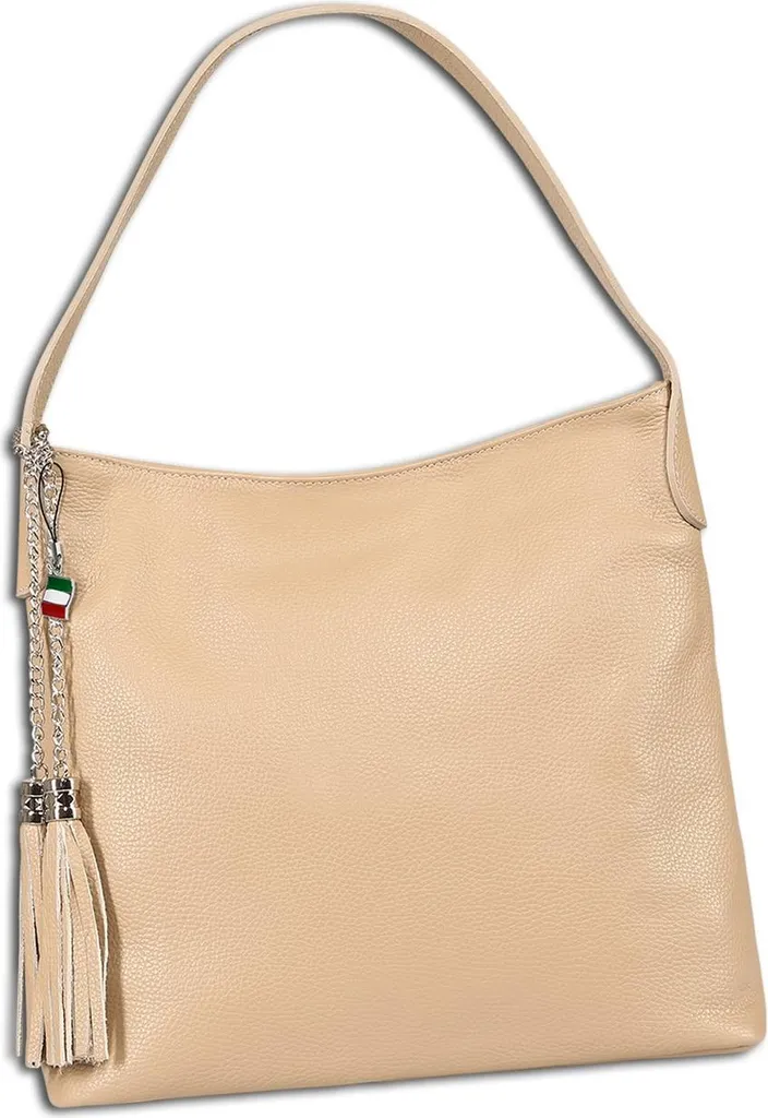 Florence OTF180I3 Borsa Hobo Pelle Taupe | Vera Pelle Made in Italy