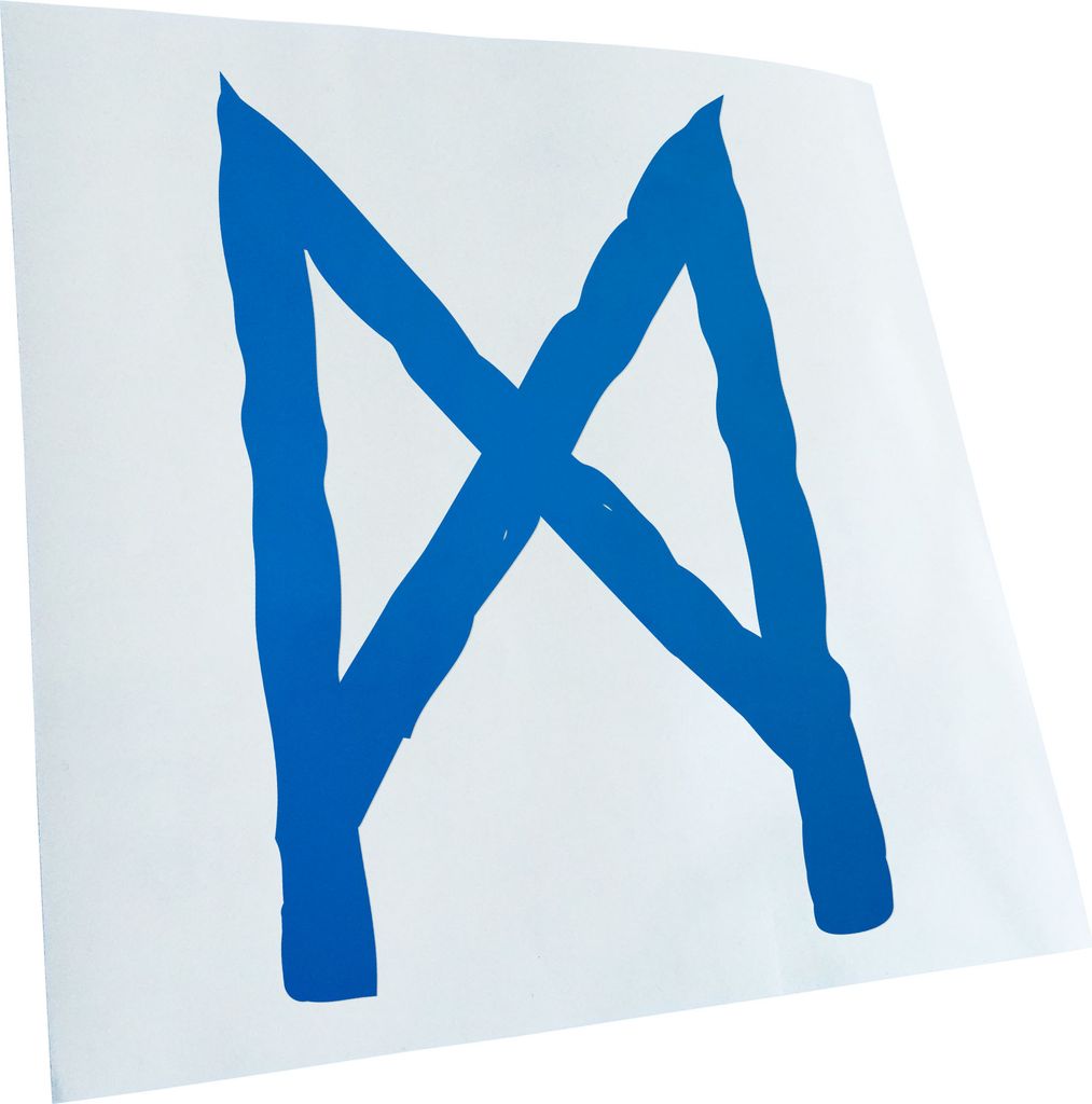 Kiwistar - Autoaufkleber - Futhark MANNAZ Rune - Neon Matt - Aufkleber für Auto Kfz Fahrrad, LKW, Truck Mofa