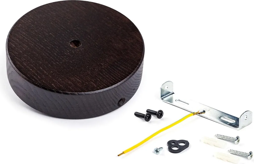 Rosace bois effet wengé kit pour remplacer cache-piton en plastique - 2
