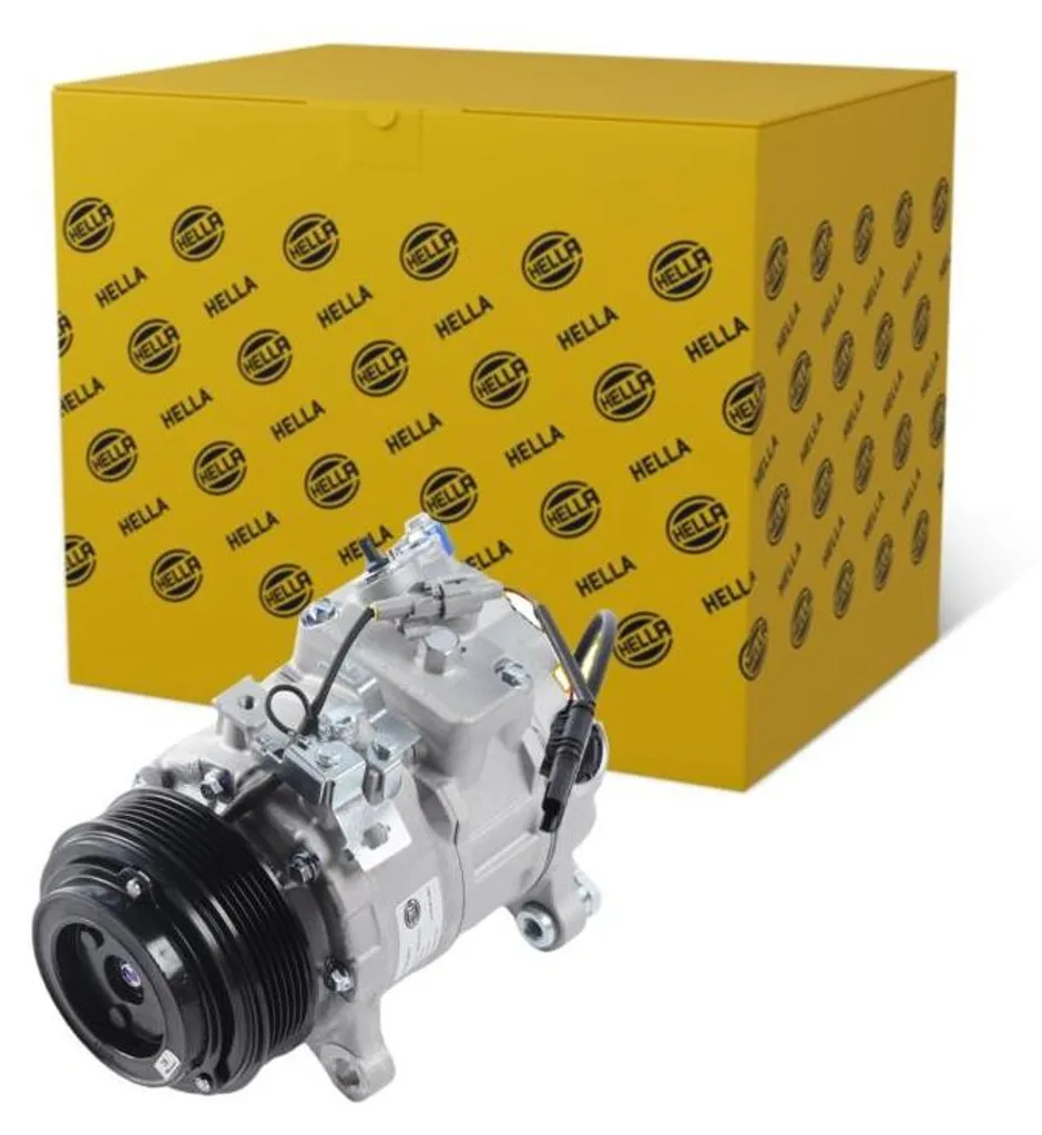 Compresseur de clim auto 12V HELLA Ø 110 mm compatible BMW Série 5