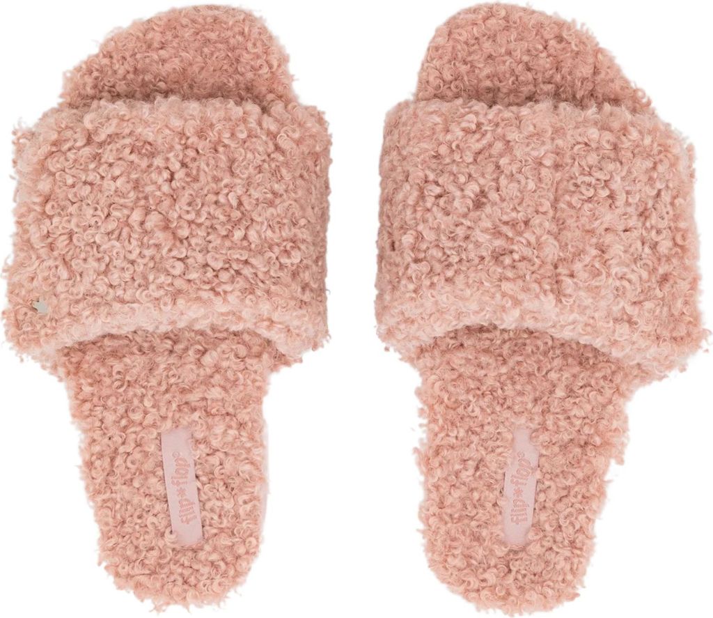 Damen Flip Flop Pool*Curly Klettverschluss warm bequem Flip Flops rosa 42