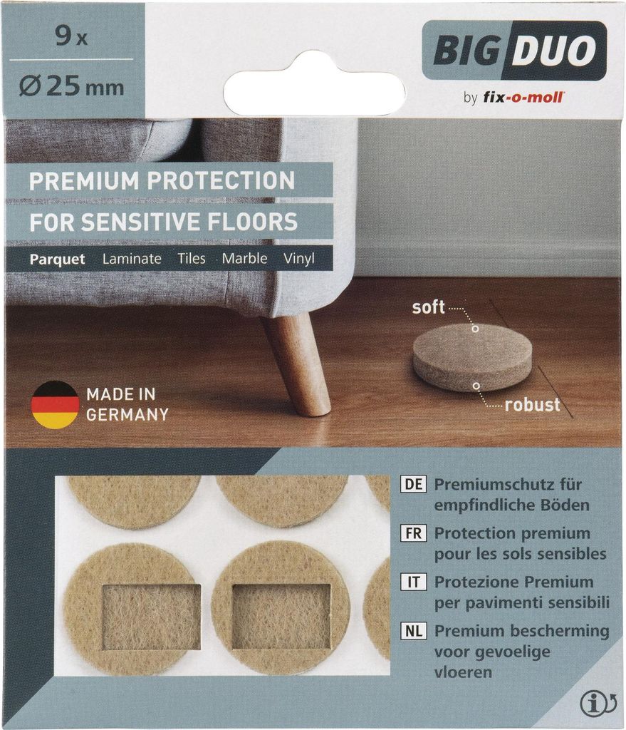 Fix-o-moll Filzgleiter ø25mm beige