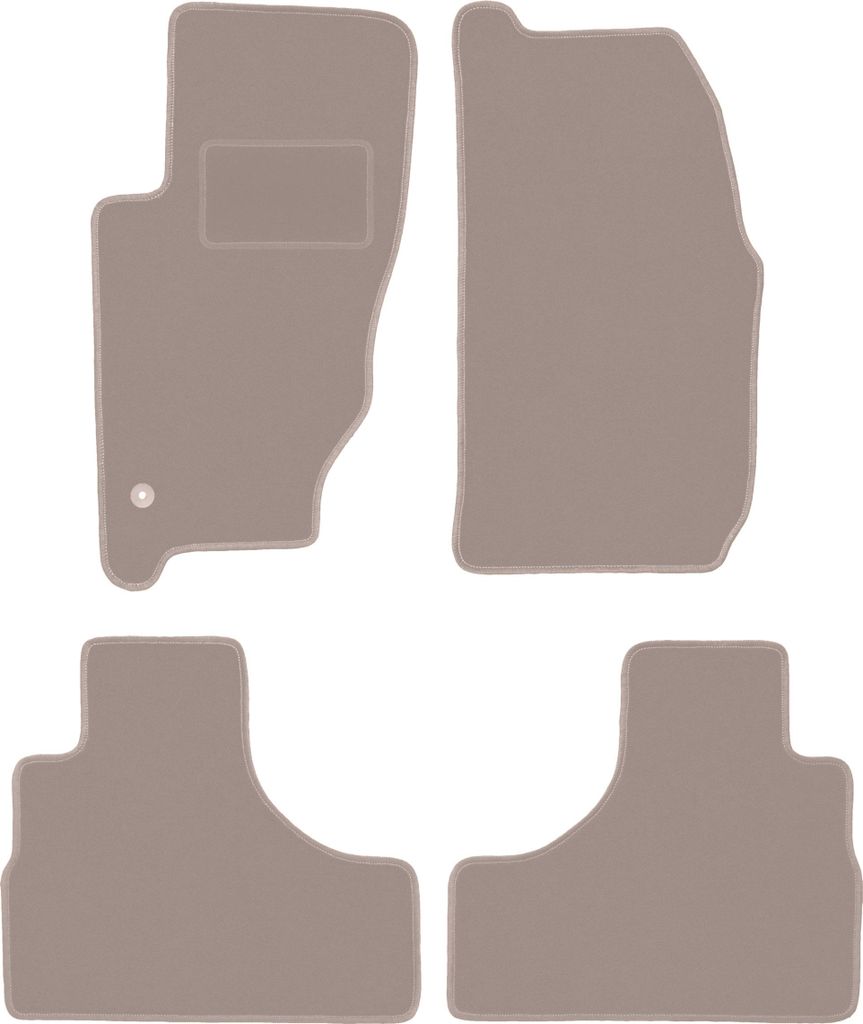 Velours-Autoteppiche für: Jeep Cherokee Liberty Kj Offroad (2002-2007) Beige