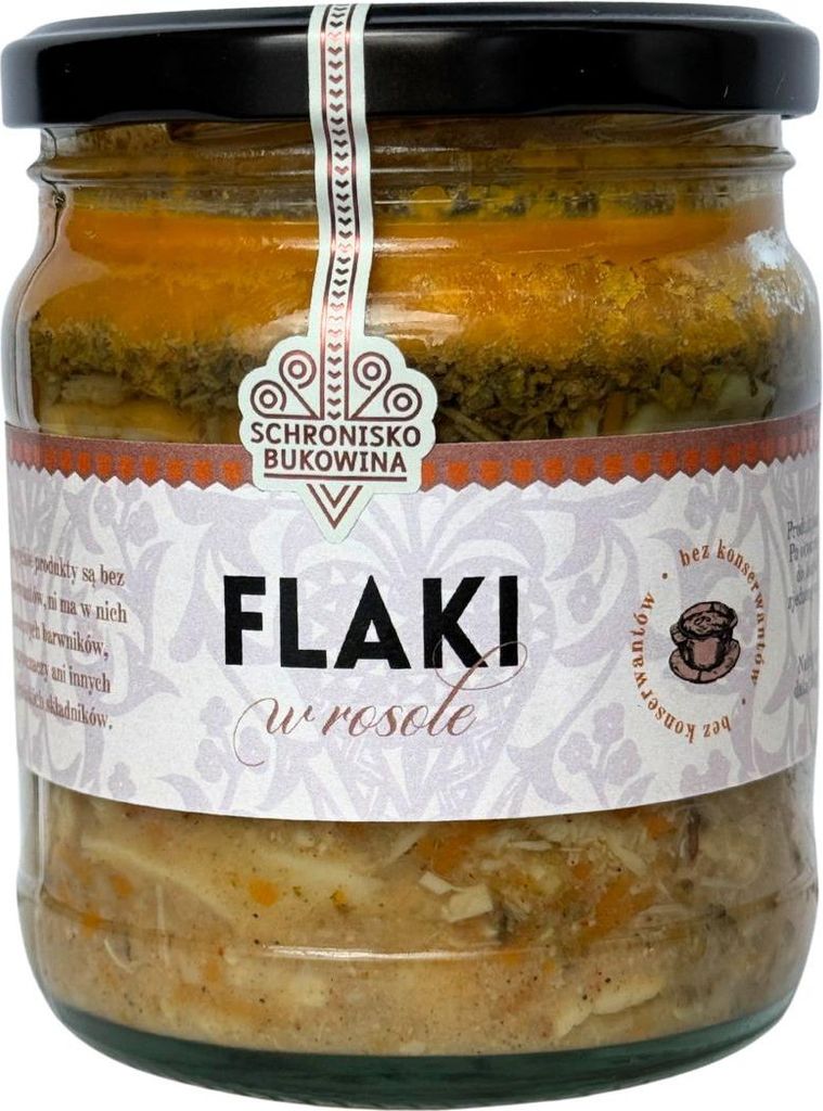 Rindfleisch-Kuttelsuppe 420 ml in Brühe - Schronisko Produktbild 